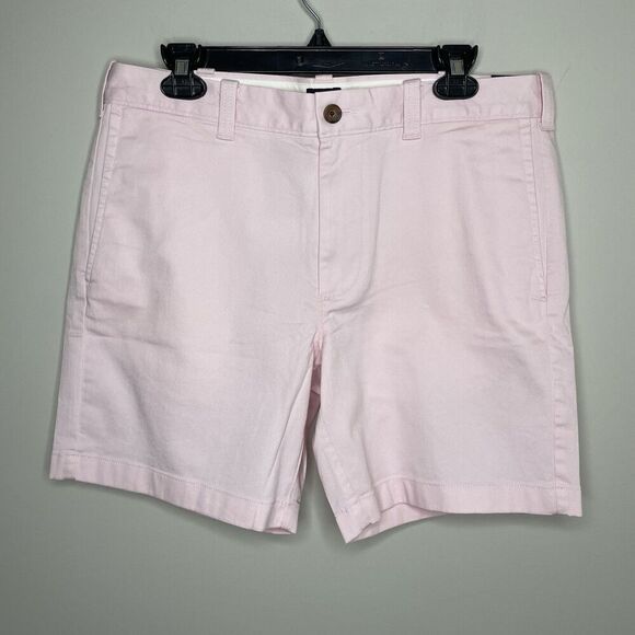 J.Crew Other - J CREW Chino Shorts Men 33 x 7 Pink NEW Flat-Front Cotton Blend L0923